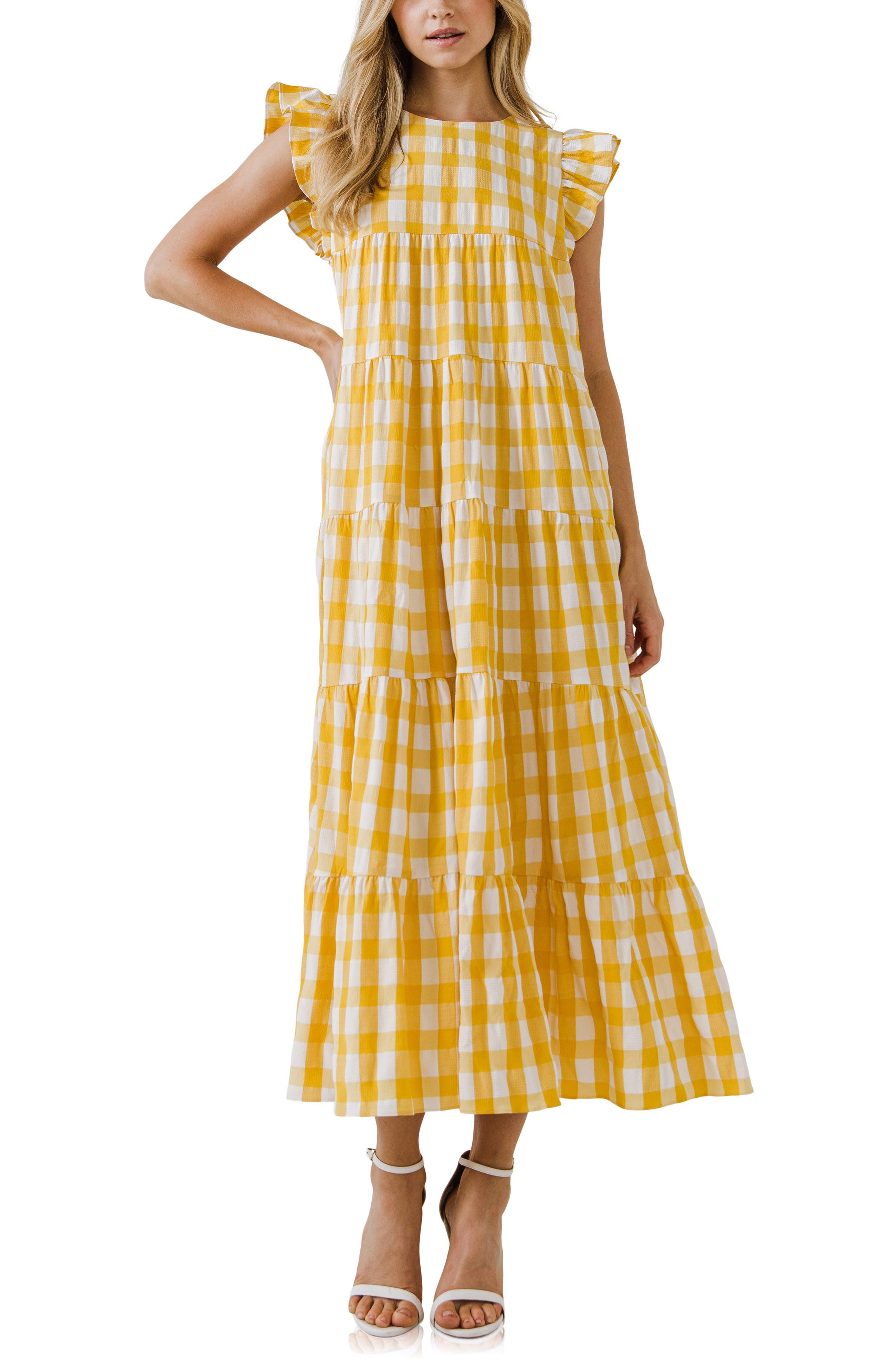 nordstrom yellow maxi dress