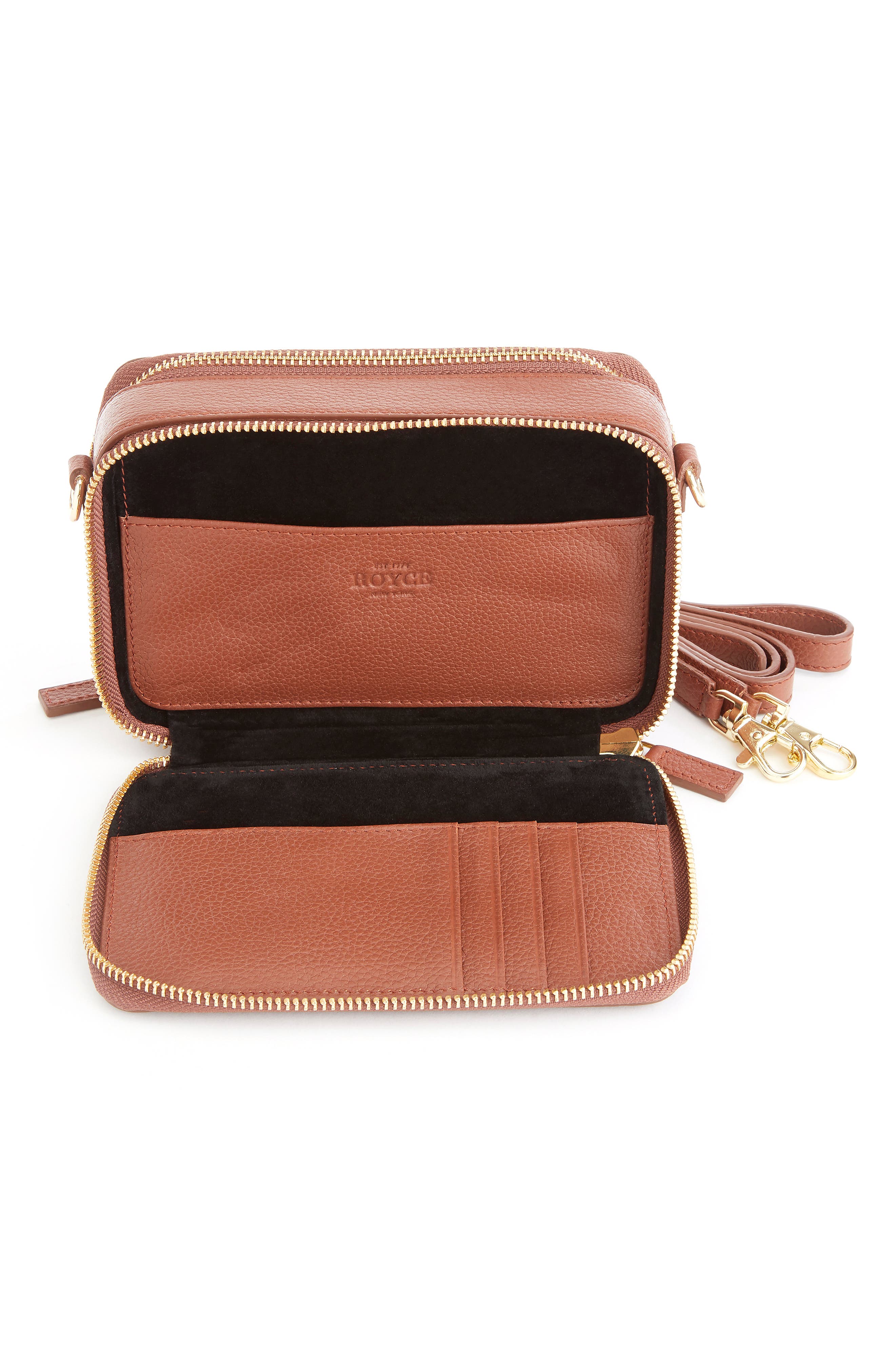ROYCE New York Leather Crossbody Camera Bag Nordstrom