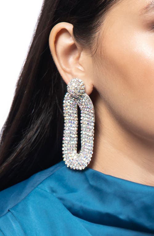Deepa Gurnani Shyna Crystal Drop Earrings In Iridescent