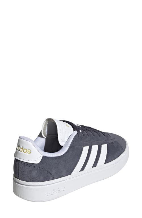 Adidas Originals Women's Grand Court Alpha Cloudfoam Lifestyle Comfort Casual Sneakers From Finish Line In Navy/ftwr White/gold Met.
