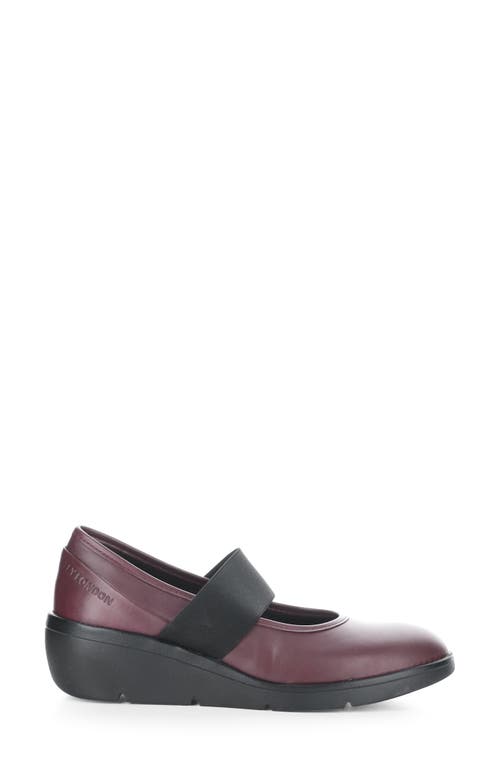 Shop Fly London Dakota Mary Jane Wedge In Bordeaux Dakota