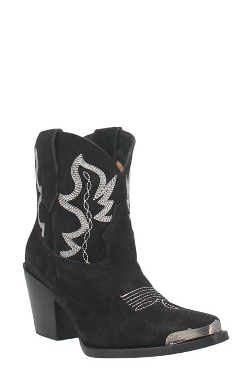 Joyride Suede Cowboy Boot in Black