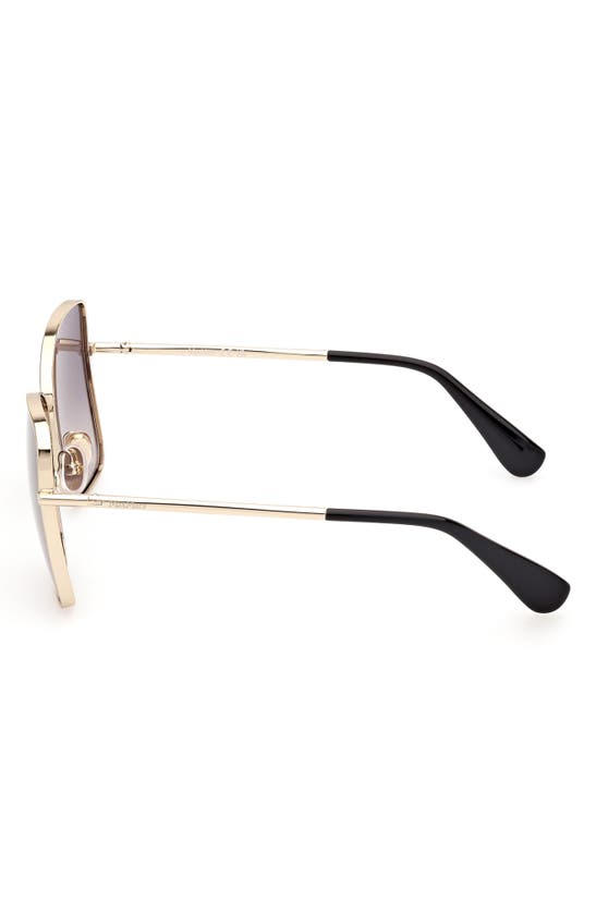 Shop Max Mara Menton1 59mm Sunglasses In Gold / Gradient Smoke