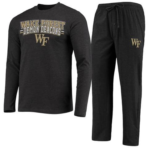 Men's San Francisco Giants Concepts Sport Black/Charcoal Ensemble Slub Long  Sleeve T-Shirt and Allover Pants Sleep Set