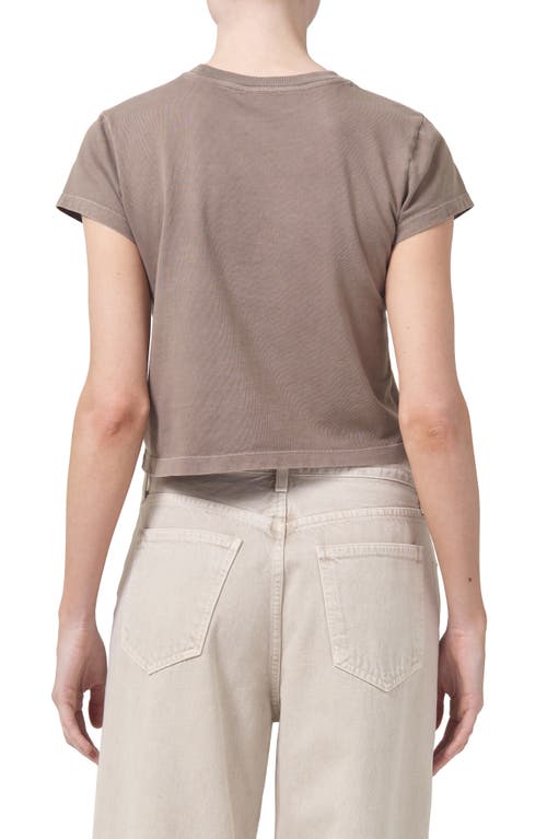 Shop Agolde Adine Shrunken Organic Cotton T-shirt In Kiln