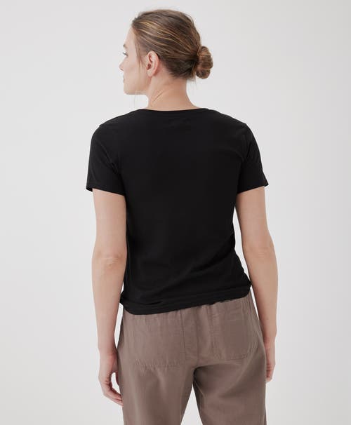 Pact Organic Cotton Softspun V-neck Tee In Black