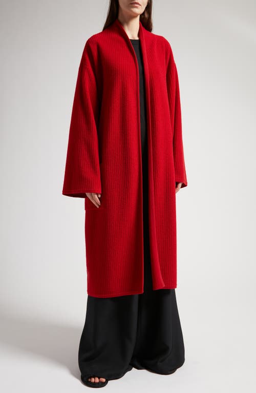 Shop The Row Ghali Cashmere Rib Robe In Lipstick