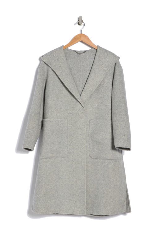 Belle & Bloom Walk This Way Wool Blend Oversized Coat In Grey
