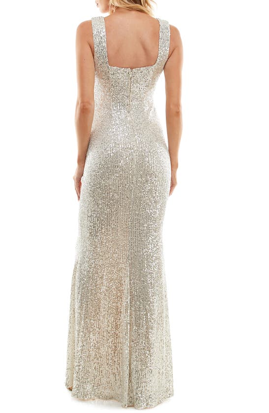 Speechless Sequin Square Neck Gown In Ivysl | ModeSens