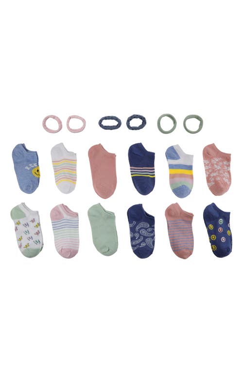 Capelli New York Kids' Assorted 12-Pack No-Show Socks in Multi Combo