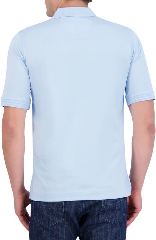 Shop Robert Graham The Player Solid Cotton Jersey Polo In Light Blue