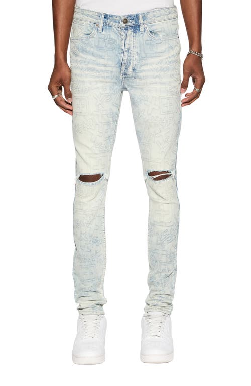 Shop Ksubi Van Winkle Stencil Legacy Ripped Skinny Jeans In Denim