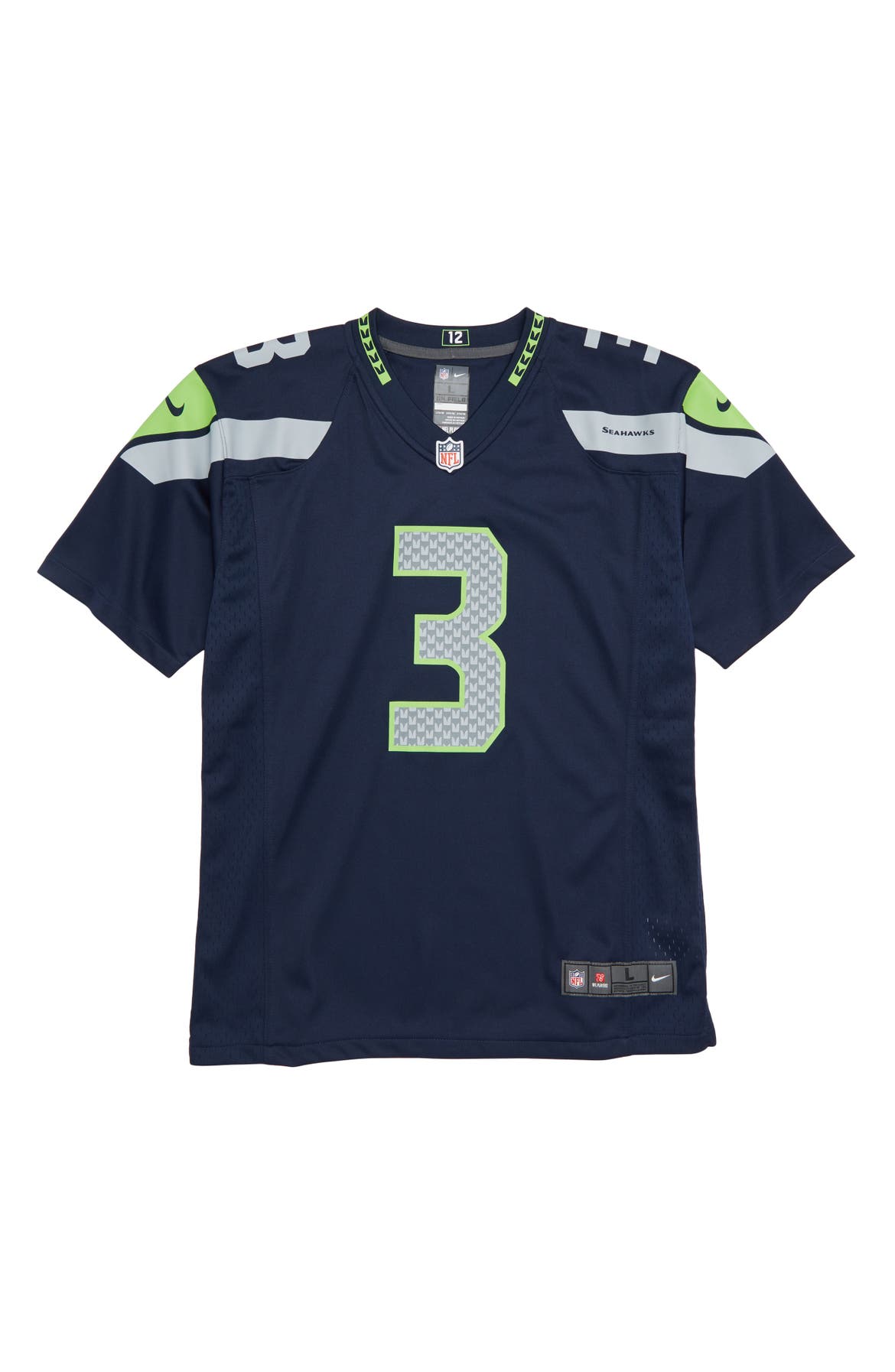 Nike NFL Logo Seattle Seahawks Russell Wilson Jersey (Big Boys) | Nordstrom