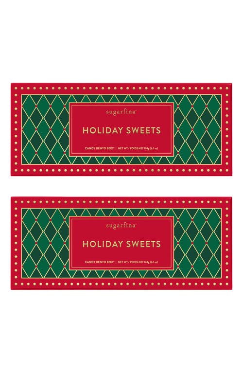 sugarfina Holiday Sweets Set of 2 3-Piece Candy Bento Boxes 