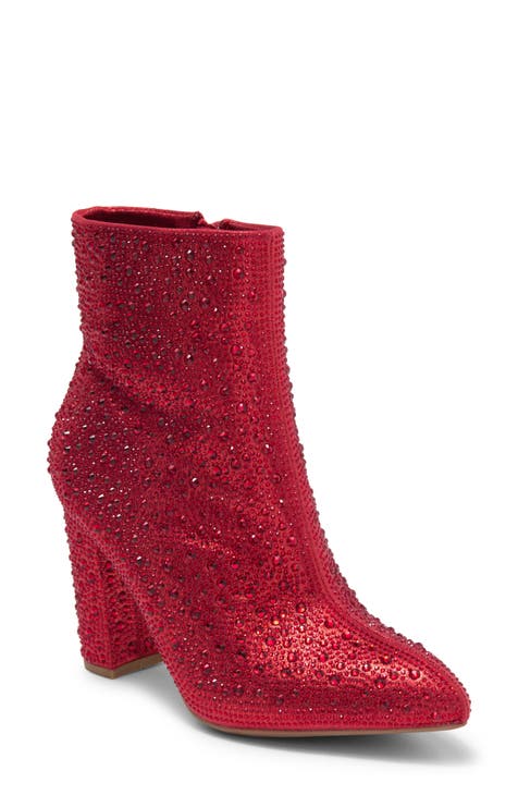 Cheap red hotsell ankle boots