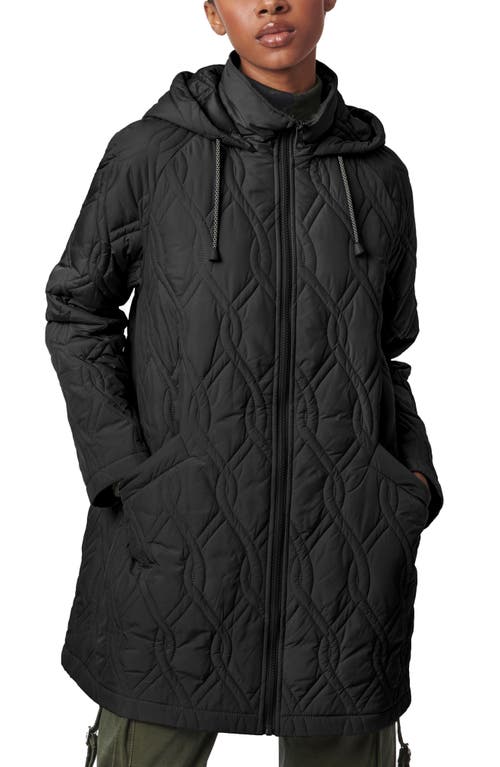 Shop Bernardo Arboretum Onion Quilted Hooded Jacket In Black