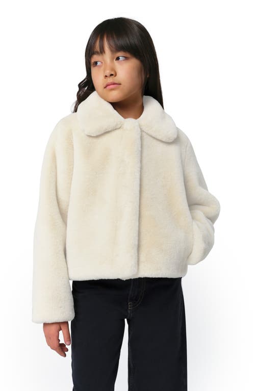 Apparis Kids' Elis Pluche™ Faux Fur Coat In Latte