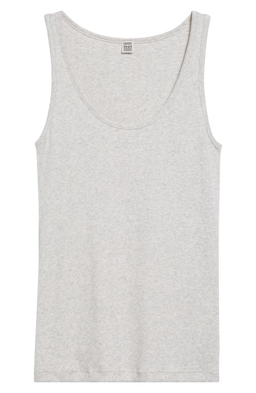 Totême Toteme Curved Rib Tank Top In Pale Grey Mlange