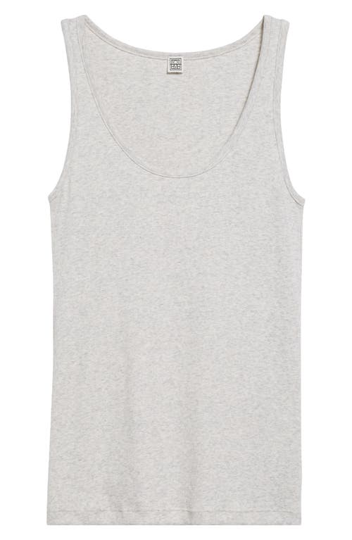 Totême Toteme Curved Rib Tank Top In Pale Grey Mlange