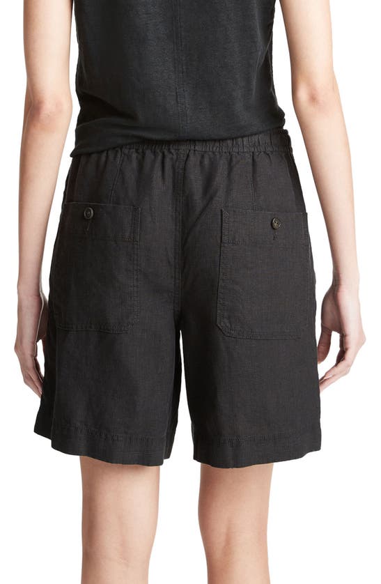 Shop Vince Hemp Drawstring Shorts In Black