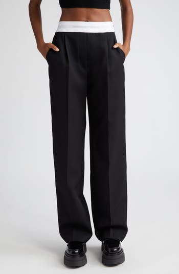 bootcut trousers women black in polyester - COURRÈGES - d — 2