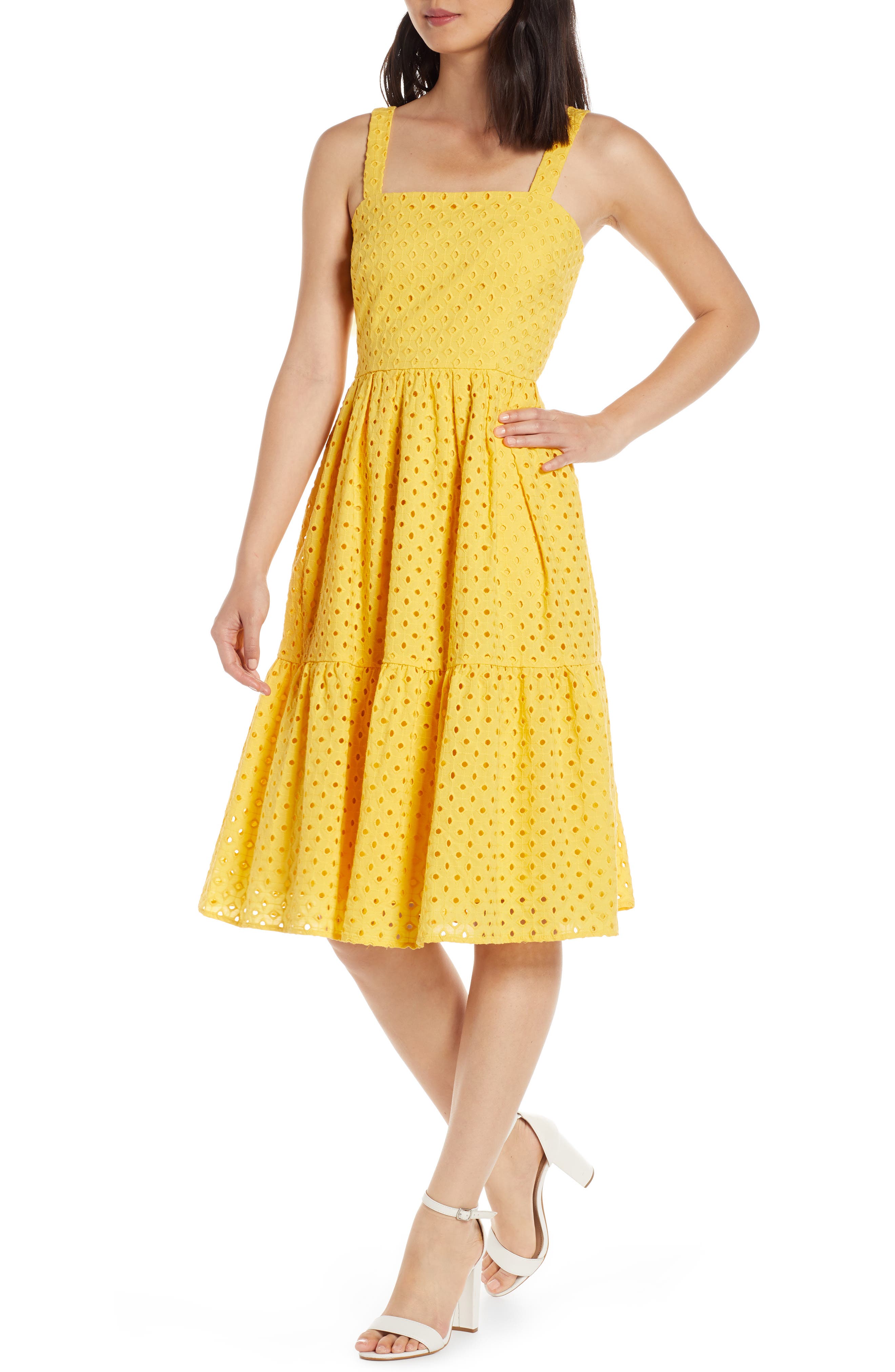 yellow vince camuto dress