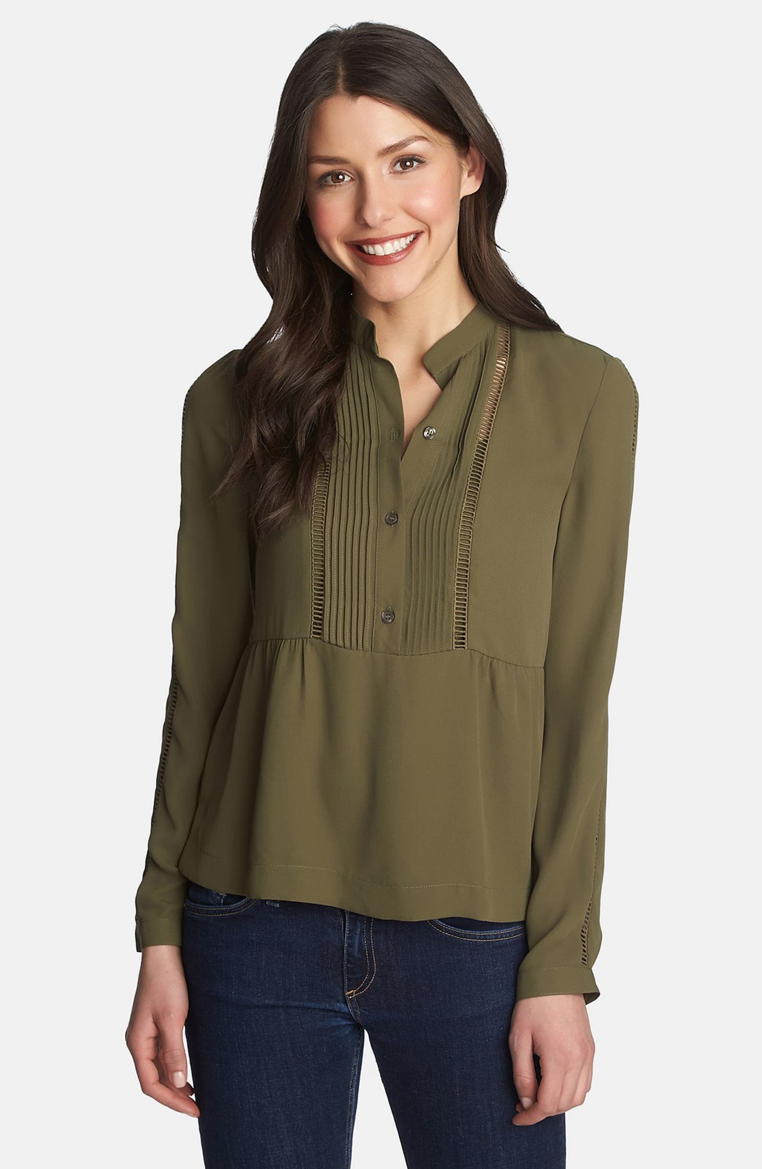 1.STATE Pintuck Long Sleeve Blouse | Nordstrom