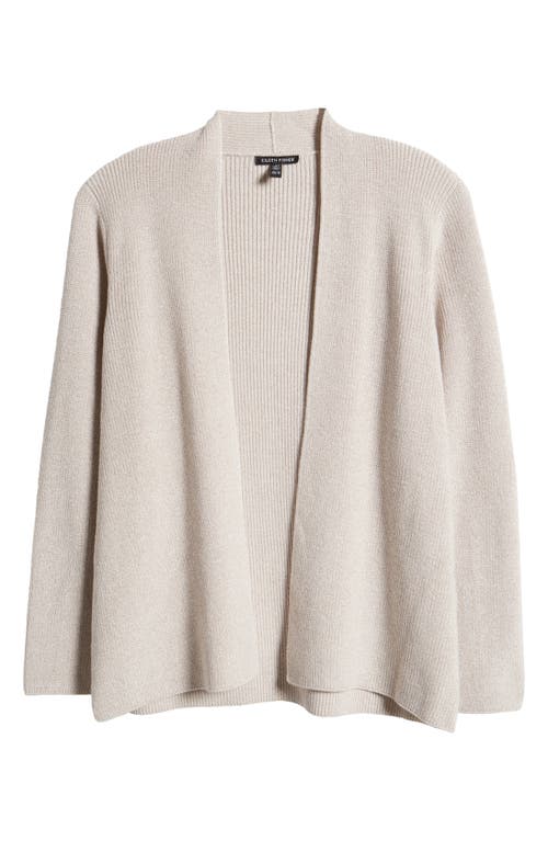 Shop Eileen Fisher Organic Cotton Open Front Cardigan In Dove