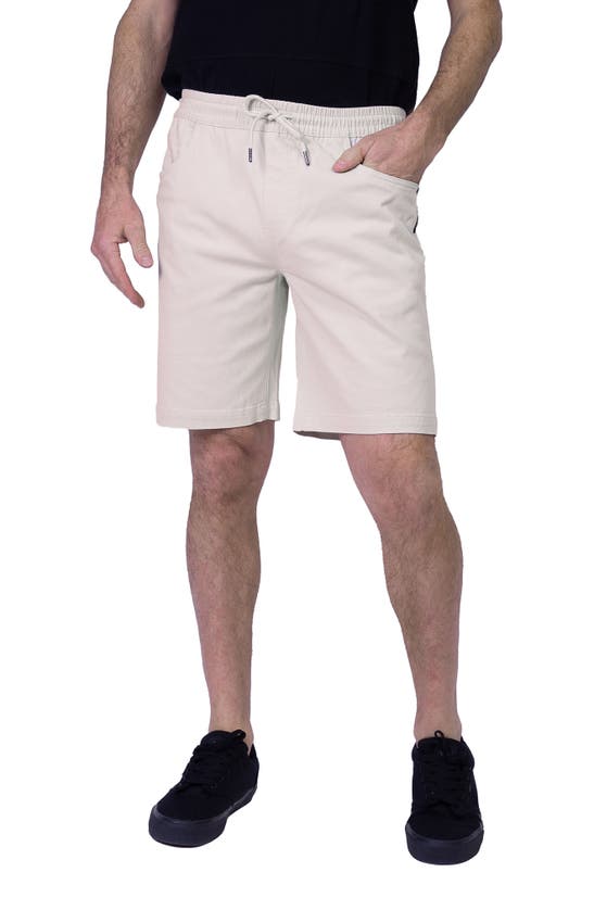 Shop Triple Five Soul Stretch Twill Pull-on Shorts In Stone