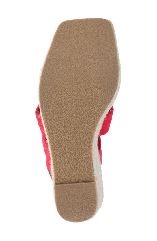 Journee Collection Tru Comfort Santorynn Platform Wedge Espadrille Sandal In Red