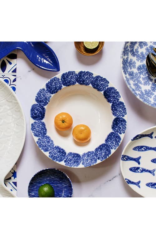 Vietri Santorini Rimmed Serving Bowl In Blue