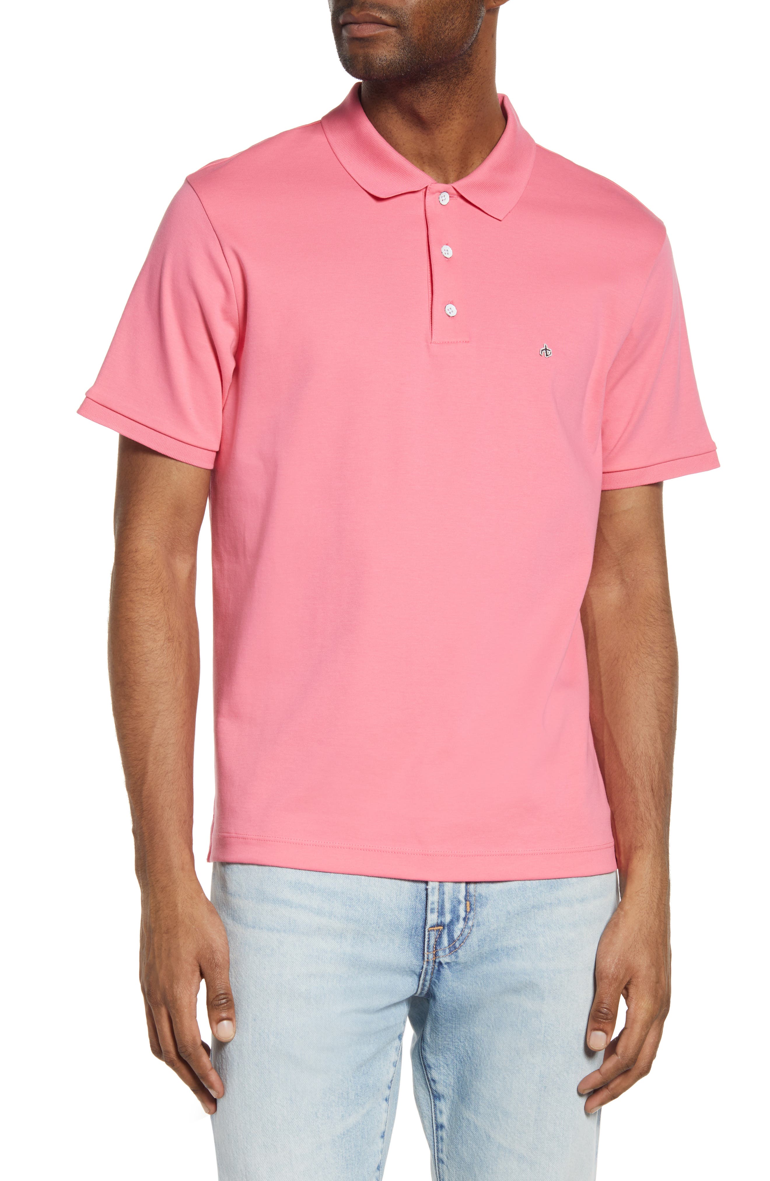 mens pink golf shirt