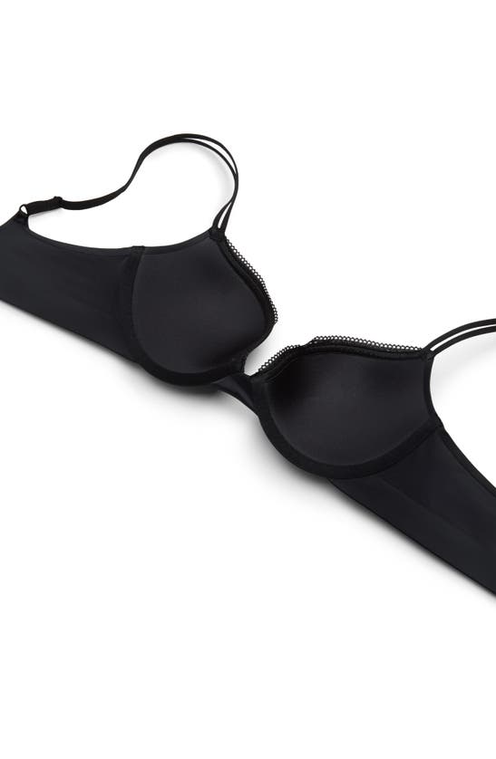 Shop Calvin Klein Liquid Touch Underwire Push-up Plunge Bra In Black