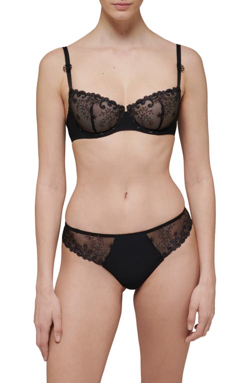 Shop Simone Perele 'delice' Underwire Demi Bra In Gem Black