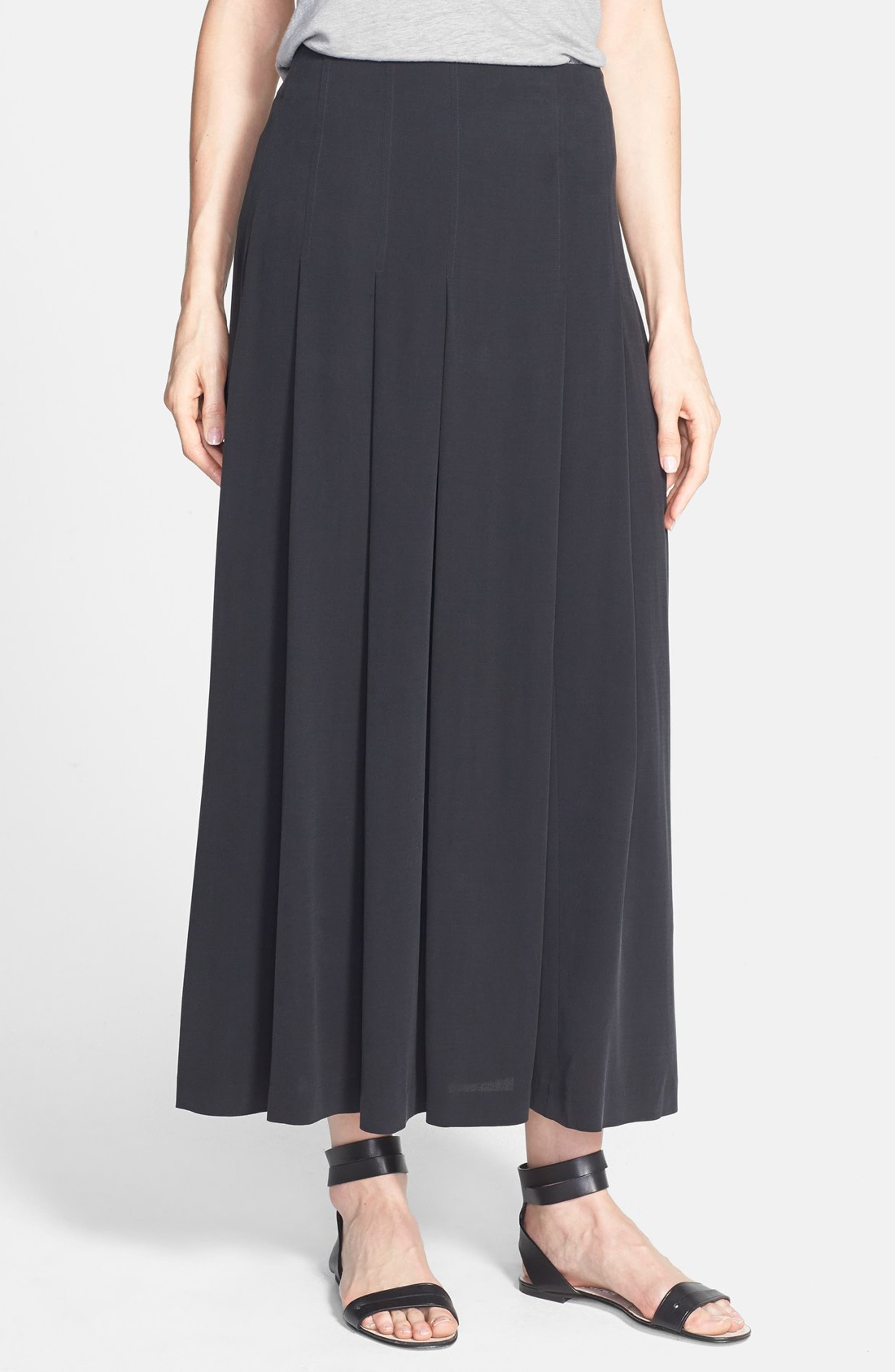 Eileen Fisher Pleat Silk Maxi Skirt | Nordstrom