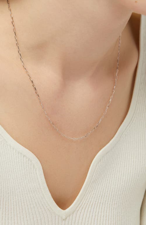 Ana Luisa Gold Paperclip Chain Necklace In White Gold