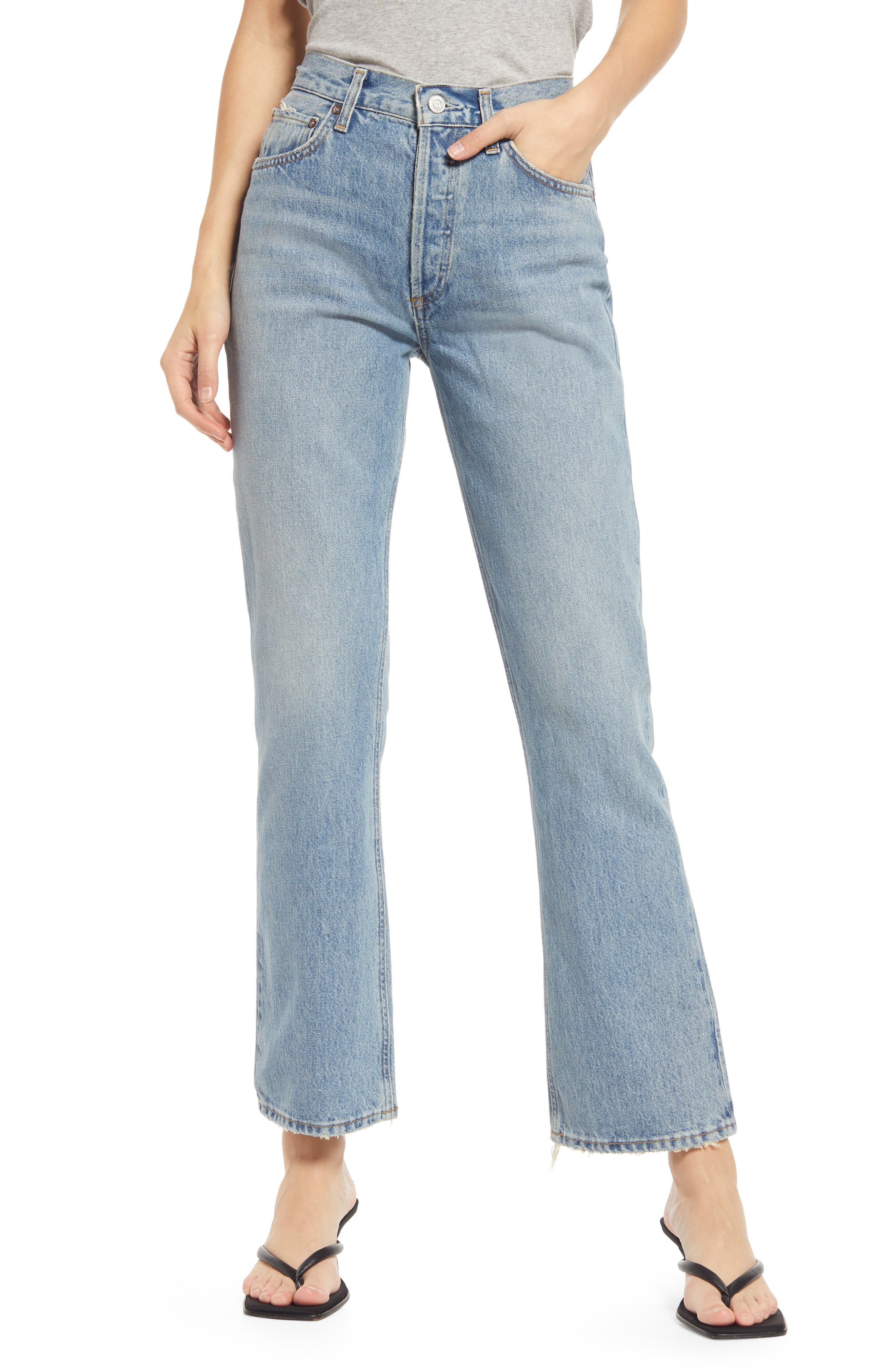 Agolde Denim Mid-Rise Jeans Relaxed Bootcut in Blau Damen Bekleidung Jeans Bootcut Jeans 