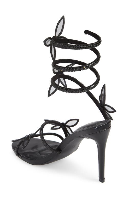 Shop Azalea Wang Dancy Ankle Wrap Sandal In Black