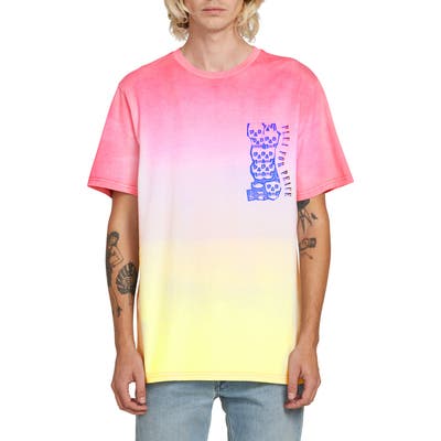 Volcom Stage Peace Ombre T-Shirt, Yellow