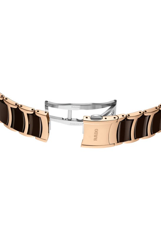 Shop Rado Centrix Open Heart Bracelet Watch, 39mm In Brown