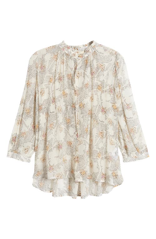 Shop Sessun Sessùn Lylee Floral Chiffon Button-up Shirt In Lylee-white Song