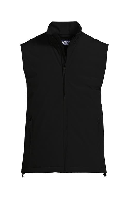 Shop Lands' End Non-quilted Insulated Commuter Vest In Black