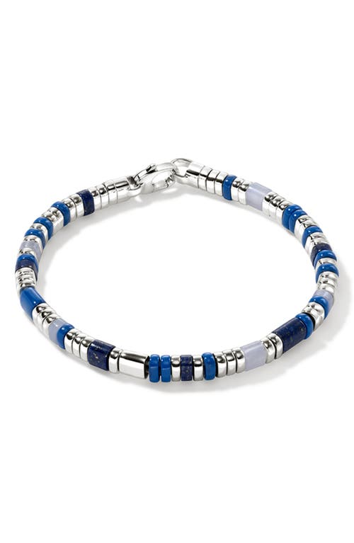 Colorblock Beaded Bracelet in Blue