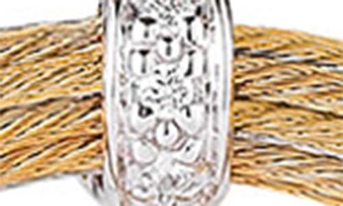 Shop Alor ® 18k White Gold & Diamond Frontal Hoop Earrings In Yellow
