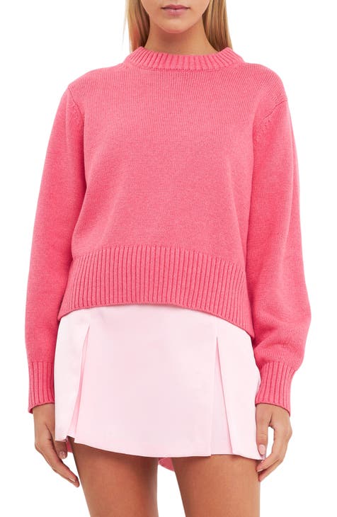 Crewneck Cotton Blend Sweater