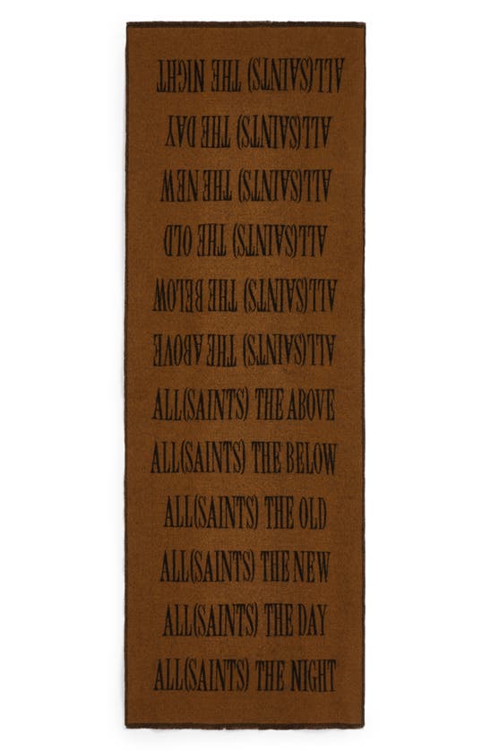 ALLSAINTS ALLSAINTS VARSITY WOVEN WOOL BLEND SCARF