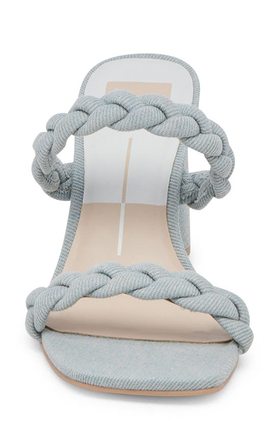 Dolce Vita Nairi Braided Strappy Sandal In Light Blue Denim