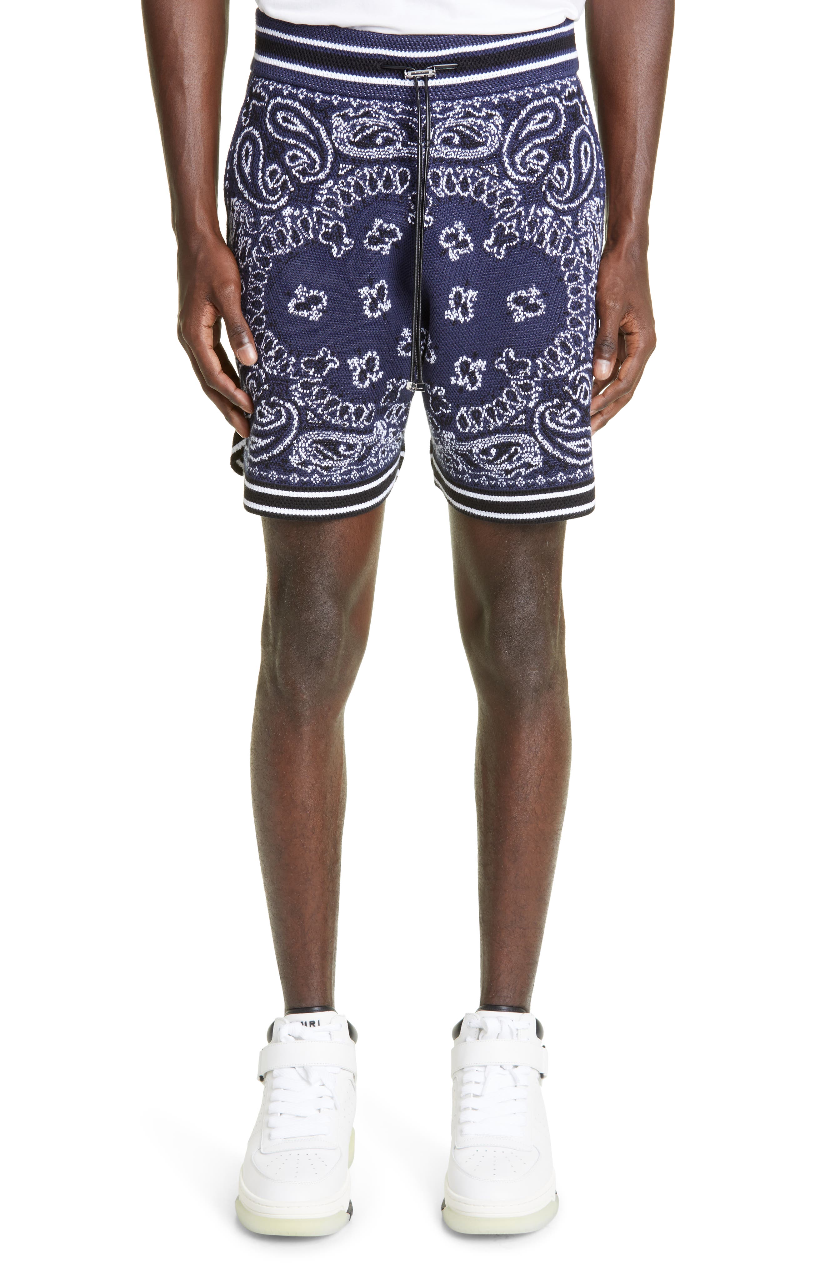 Amiri Bandana Shorts - Blue