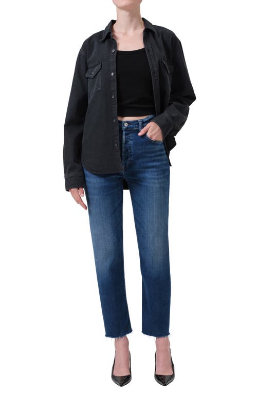 Citizen Of Humanity Citizens Of Humanity Palma High Rise Ankle Straight Jeans In Ambry In Animal Print