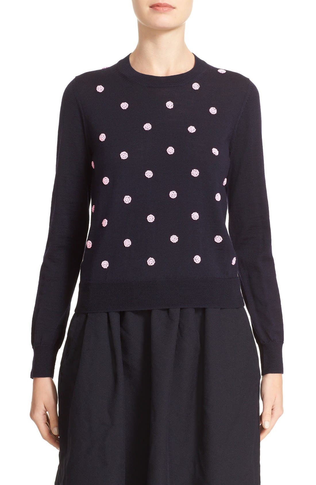 Comme des Garçons Beaded Wool Sweater Nordstrom